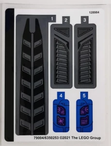 LEGO STICKER SHEET ONLY BLACK PANTHER FLYER 76186 New to set - Picture 1 of 1