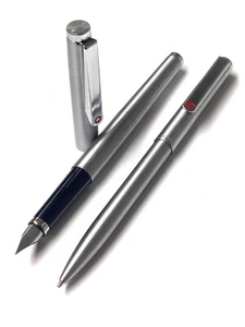 VINTAGE ROTRING STEEL FOUNTAIN&BALLPOINT PEN; W. Germany - Picture 1 of 7