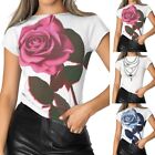 Sexy Hot Girl Backless Printed Short Sleeve T shirt Top XS L Trendy Fashion