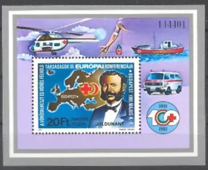 HUNGARY - 1981. 3. European Conference of Red Cross S/S-MNH - Picture 1 of 1