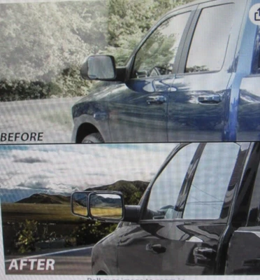 Clip On Mirror Extension Left & Right Pair Set of 2 for Dodge Ram 1500 2500 3500 - Imagem 1 de 4