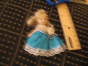 bisque Victorian little sister Doll Gown Artisan Dollhouse Miniature jointed - Picture 1 of 2