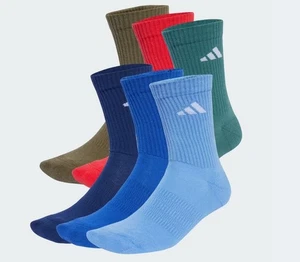 Adidas Cushioned Crew Socks 6-Pack – Multicoloured, Arch Support, Comfortable - Picture 1 of 3