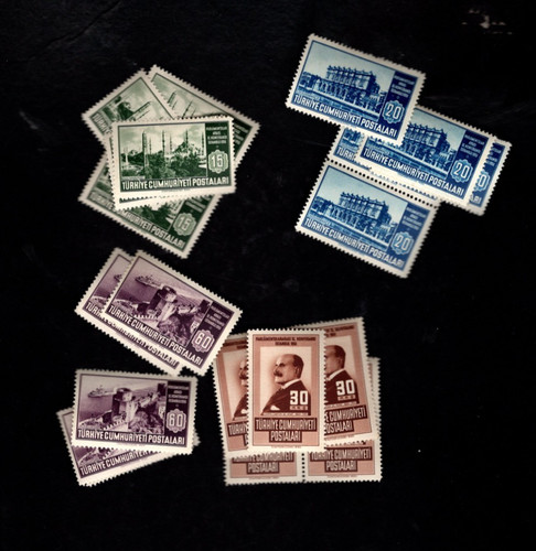 Turkey sc#1047-50 x5 (1951) Complete MNH | eBay