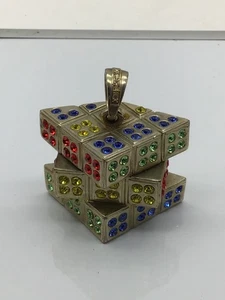 Rubik's Cube Herren Damen Halskette Bettelkette Anhänger - Bild 1 von 7