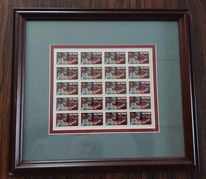 Bear Bryant Football Coach Stamps 1 sheet of 20 32¢ Matted and Framed very nice - Picture 1 of 3
