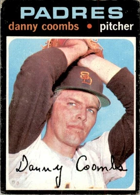 1971 TOPPS DANNY COOMBS SAN DIEGO PADRES #126 VG/EX - Image 1 of 2