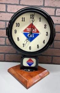Vintage Texas Gas Gas Pump Clock Petroleum Advertising - Picture 1 of 11