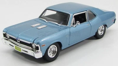 MODELLINO AUTO STATICO MAISTO CHEVROLET NOVA SS COUPE 2 DOOR 1970 BLU SCALA 1/18 - Immagine 1 di 4