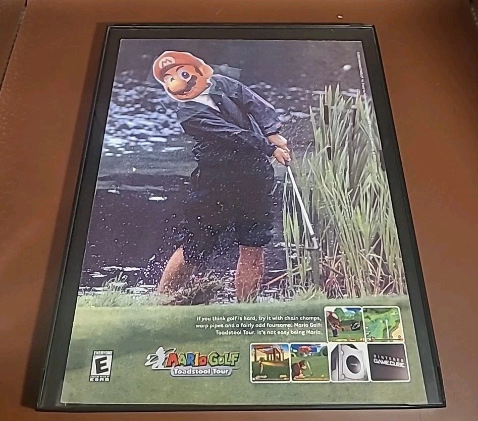 Mario Golf Toadstool Tour Video Game Framed Print Ad 2003 8.5x11  - Image 1 of 1