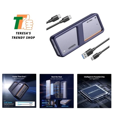 40Gbps M.2 NVMe Gehäuse mit Lüfter, Anti-Drop SSD Gehäuse für MacBo... - Bild 1 von 4