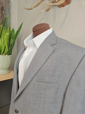 🇺🇲 Chaps Mens 48R Gray Two Button Sports Coat  - Image 1 of 4