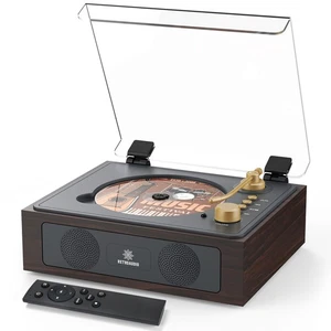 CD Player with Built-in Speakers Bluetooth Retro Portable CD Players for Home... - Picture 1 of 8