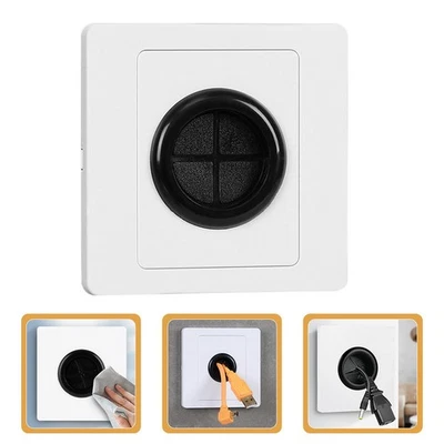  5Pcs Wall Plate with Outlet Hole Cable Pass Through Cable Outlet Cover Plate - Image 1 of 4