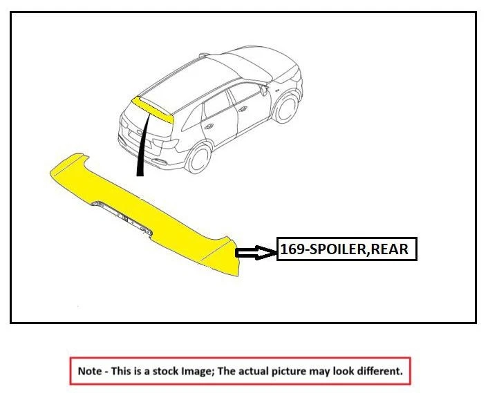 REAR SPOILER 08F02T0A130 2012-2016 HONDA CR-V Foto 1 de 4