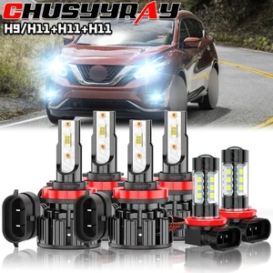 For Nissan Murano 2015-2018 Combo 6x 6000K LED Headlights + Fog Lights Bulbs Kit - Bild 1 von 14