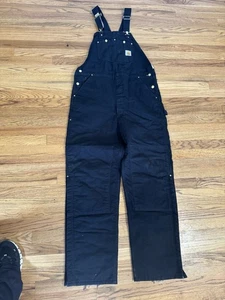 Carhartt Black Duck Insulated Bib Overalls 40x34 R02 Workwear USA - Bild 1 von 7