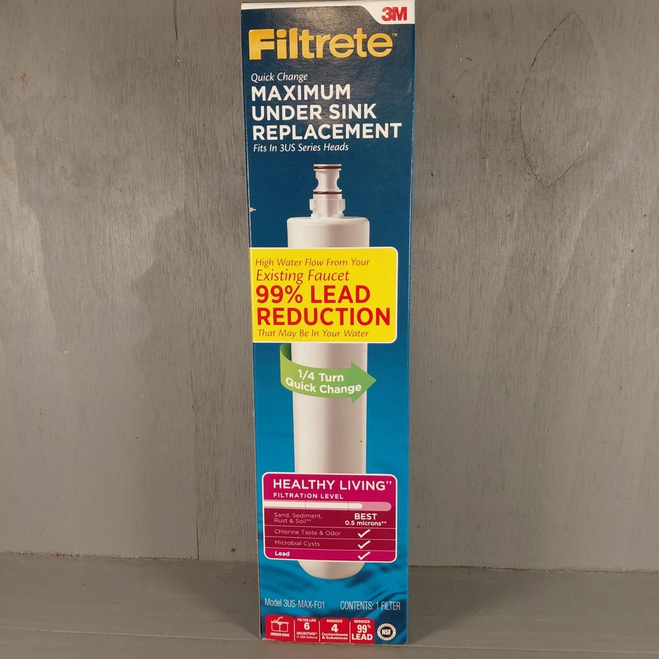 3M Filtrete Maximum Under Sink Quick Change Water Filter Cartridge 3US-MAX-F01 - Image 1 of 4