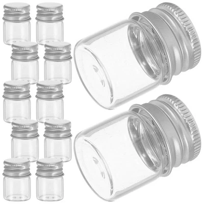 12 Pcs Glass Storage Tanks 5 ml Sealed Transparent Jars for Food Grains - Image 1 of 4