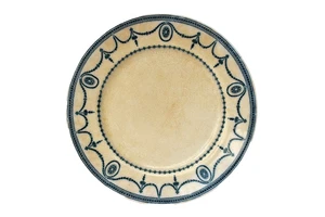 Antico piatto ceramica Johnson Bros Sultana England 10 pollici ghirlanda blu bordo desi - Foto 1 di 6