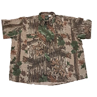 Vintage Oversize Outfitters Realtree Camo Shirt Mens 5X Green Camouflage Hunting - Image 1 of 4