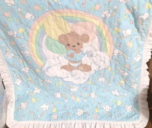 Vintage Classic Precious Moments Babydecke Kinderbett Wandüberwurf Bettdecke - Bild 1 von 3
