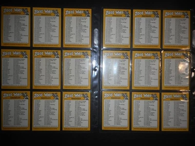 1975 ZOO'S WHO COMPLETE STICKER SET + 2 VARIATION CHECKLIST PUZZLE SETS TOPPS - Image 1 of 4