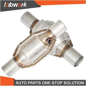 Labwork Universal 2.25" Inlet/Outlet High-Flow Catalyst Converter 2pcs 53005 - Picture 1 of 10