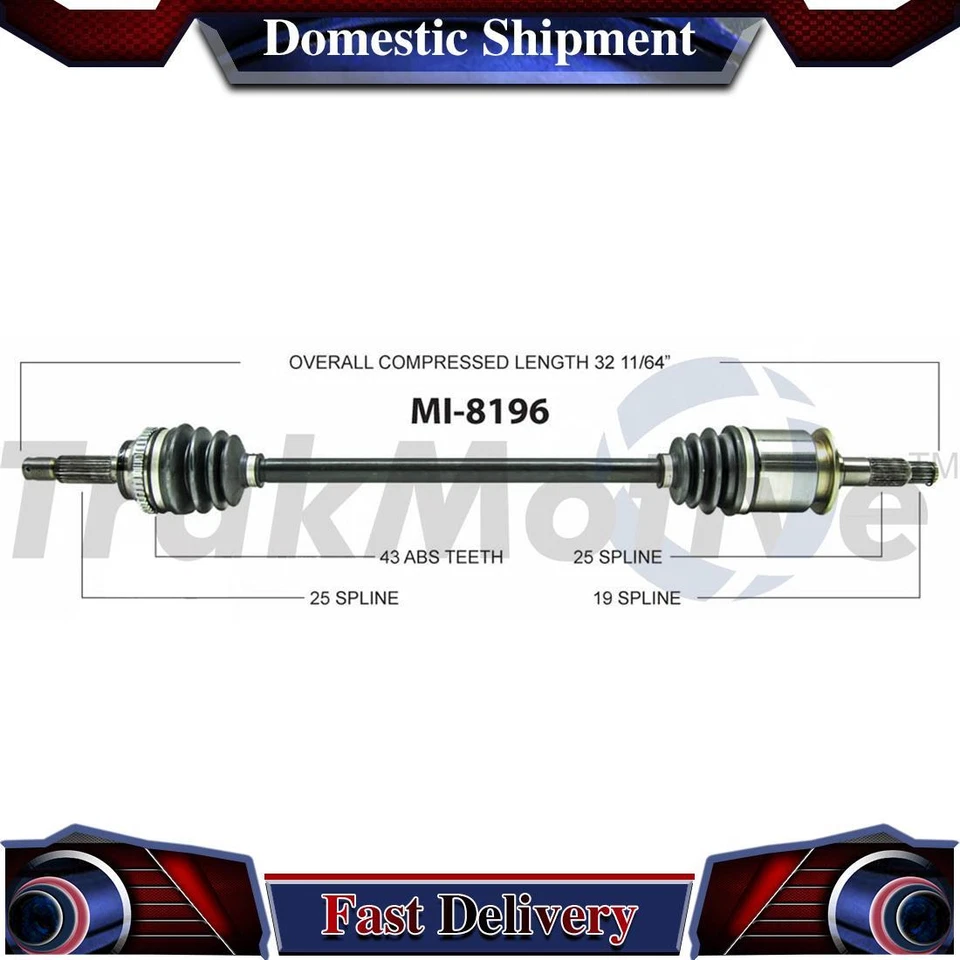 Соединение вала привода задней левой оси CV в сборе для 1995 1996 1997 1998 Eagle Talon - Изображение 1 из 1