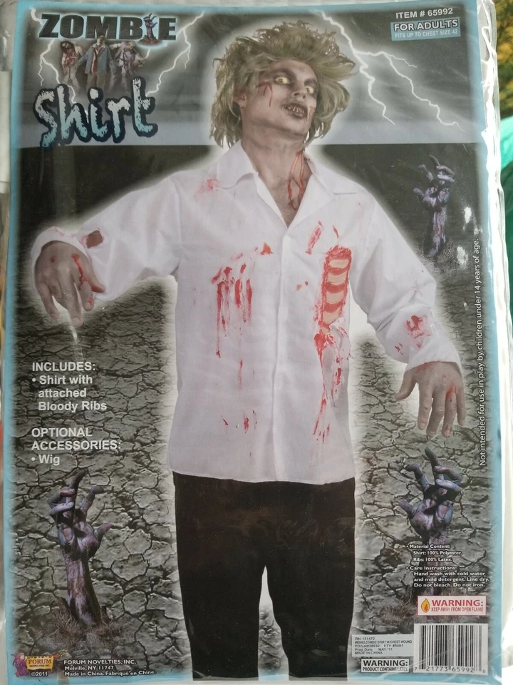 Camisa zumbi fantasia fórum assustador cemitério monstro 50% de desconto na venda final! - Imagem 1 de 1