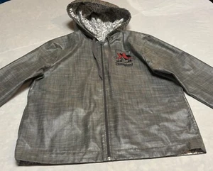 Disney Parks Regenjacke grau Minnie Mouse Schleifen Kapuze Full-Zip Damen M/L? - Bild 1 von 14