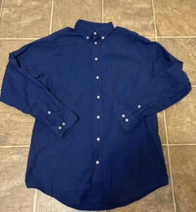Chaps Dress Shirt Boys Sz 18 Royal Blue Long Sleeve - Picture 1 of 5