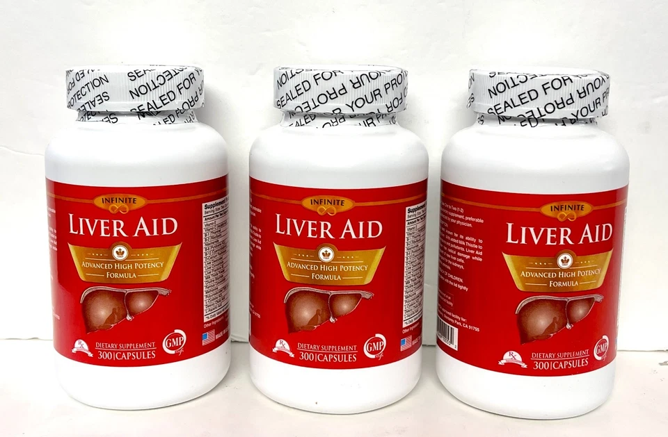 Infinite Liver Aid Advanced High Potency Formula 300 Capsules Usa.
