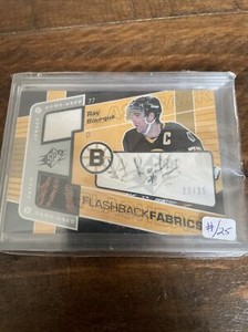 2007-2008 SPx Hockey RAY BOURQUE  Flashback Fabrics AUTOGRAPHED PATCHES #23/25
