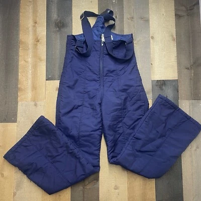 Pantalones de nieve acrílicos estilo babero vintage azul oscuro Jean Claude Killy para dama talla 12 Foto 1 de 3