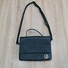 Village England Women's Small Shoulder Bag Handbag Black & Grey Handle