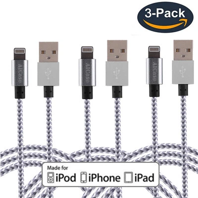 3X Charging Cable Fast Charger for iPhone 8 SE XS 11 12 13 14 Pro Max Data Cord - Image 1 of 4