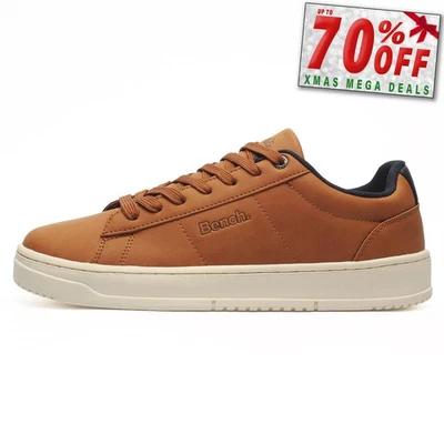 Bench Gorton Mens Trainers Smart Designer Fashion Sneakers Tan - Image 1 of 4
