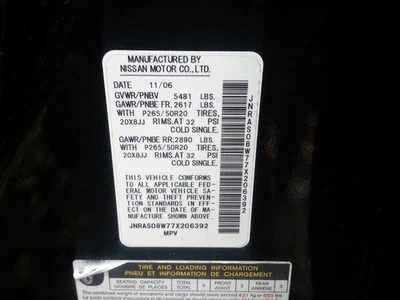 Grille Dark Chrome Fits 06-08 INFINITI FX SERIES 1315623 Foto 1 de 4