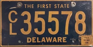 Vintage DELAWARE License Plate Commercial Vehicle First State Car Collectibles - Picture 1 of 2