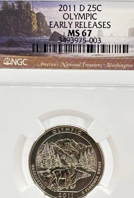 2011-P ATB 25C “Olympic” Early Releases” MS 67 #13429 - Image 1 of 4