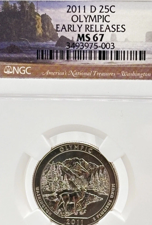 2011-P ATB 25C “Olympic” Early Releases” MS 67 #13429 - Image 1 of 4