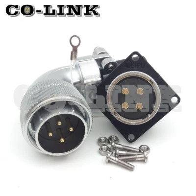 WS28 4Pin Waterproof Power Connector,25A 500V Bulkhead Connector Aviation Plug - Image 1 of 4