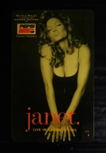 Janet Jackson Vintage 1995 THAILAND Concert Ticket Card MEGA RARE!!! - Picture 1 of 2