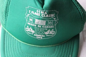 Vintage SCMA annual 1980 flags  adjustable mesh snapblack   HAT Cap - Bild 1 von 4