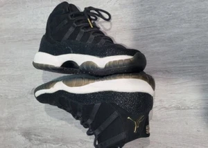 Nike Air Jordan Retro 11 Heiress Stingray Black Gold Women’s Sz 5 Y - Picture 1 of 6