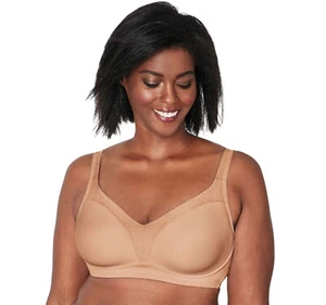 Playtex Womens 18 Hour Bounce Control Wireless Bra US4699 Taupe Brown 36DD - Picture 1 of 5