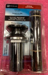Decolav 9296-CP Chrome Grid Drain for Bathroom Sink No Overflow Waste - Picture 1 of 3