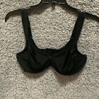WACOAL~ 34 D~ Black Bodysuede~ Full Figure~ Underwire~ Two Ply cups~ 85185 #1355