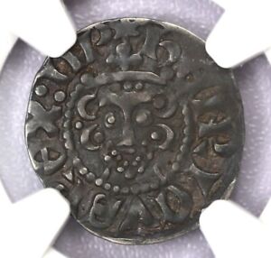 RARE Henry III England Medieval Silver Old Coin TOP POP NGC XF45 Antique Treasur